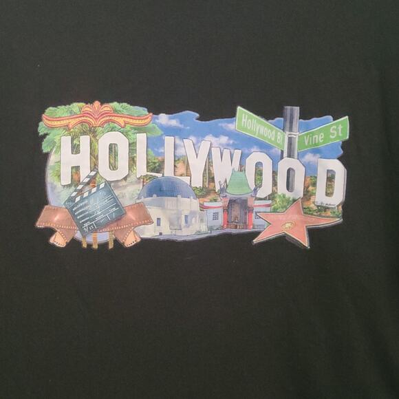 Mens Hollywood and Vine Short-Sleeve T-Shirt Delta pro weight XL - Picture 2 of 5